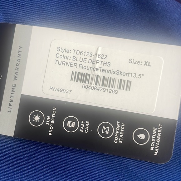 NWT Turner Flounce Tennis Skort CL - Picture 3 of 6
